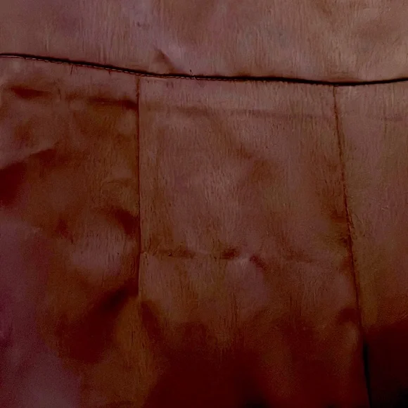 Lulu’s Look of Luxe Rusty Rose Satin Asymmetrical Wide-Leg Jumpsuit - Picture 7 of 7